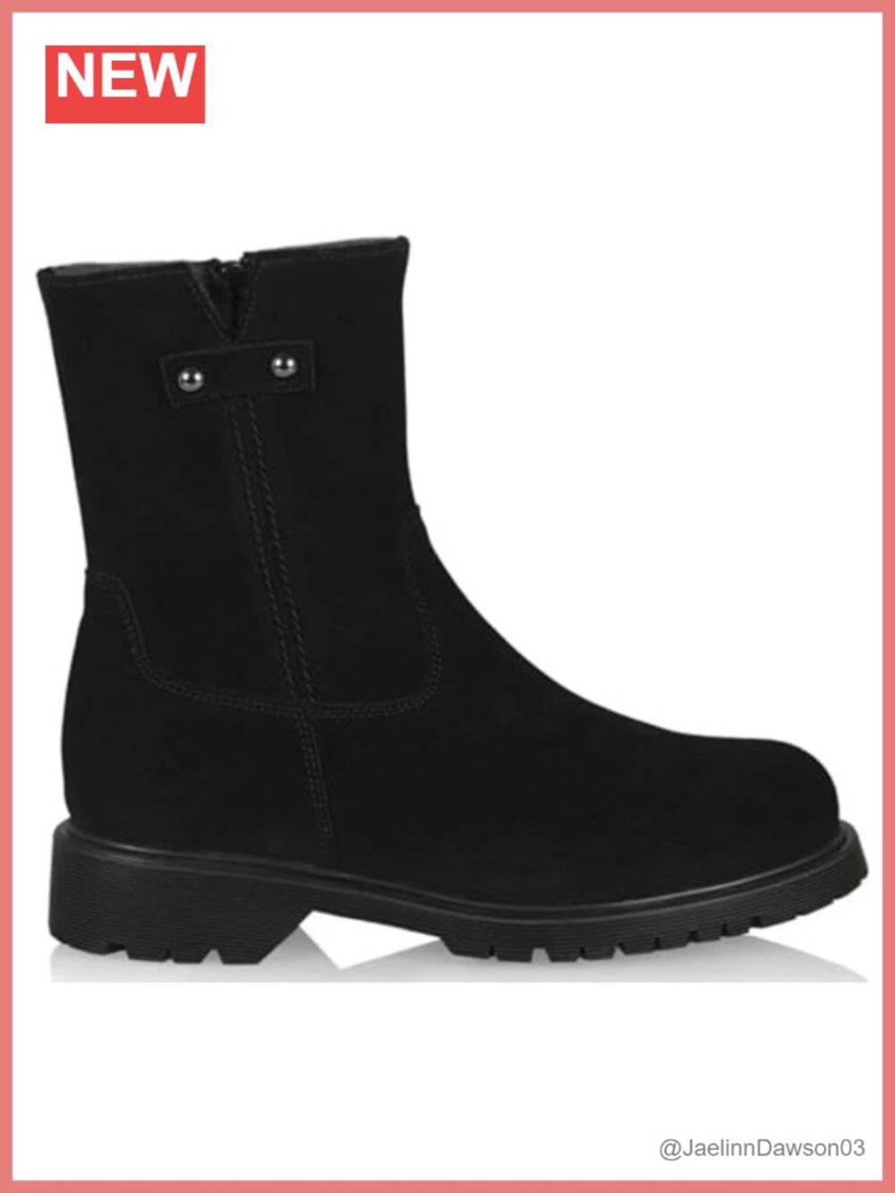 Waterproof Suede Chelsea Snow Boots Shearling Lined Calf High